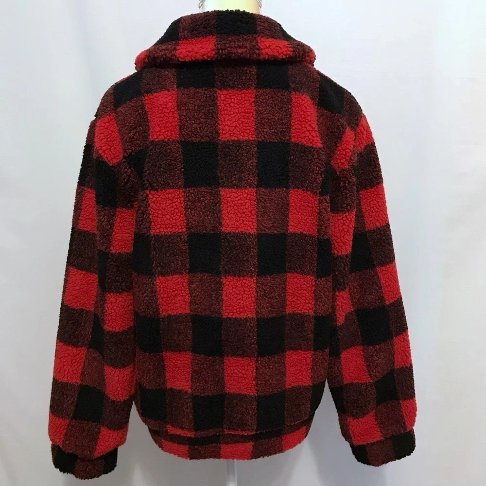 Elodie NWT Buffalo Plaid Sherpa Jacket Women S